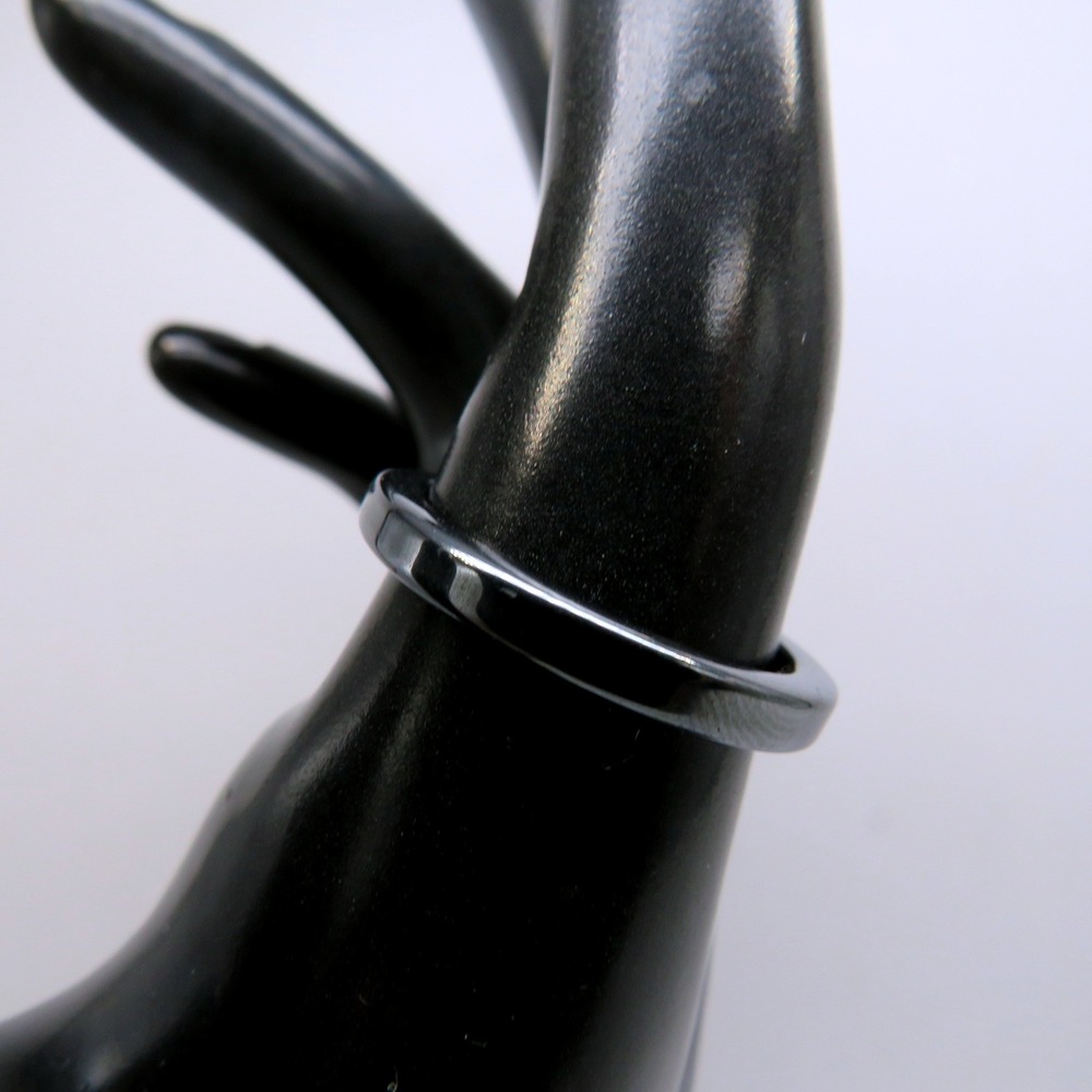 Unbranded Polished Gunmetal Hematite Style Non Magnetic Band Ring Size 9